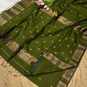 Maheshwari W Scott Zari Border Buti Saree